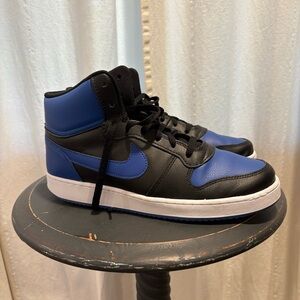 Nike Black and Blue High-Top Sneakers